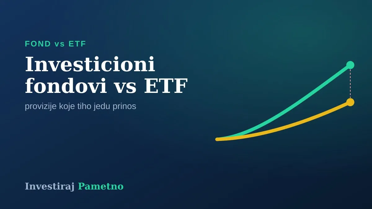 Investicioni fondovi vs ETF — provizije koje tiho jedu prinos kroz godine