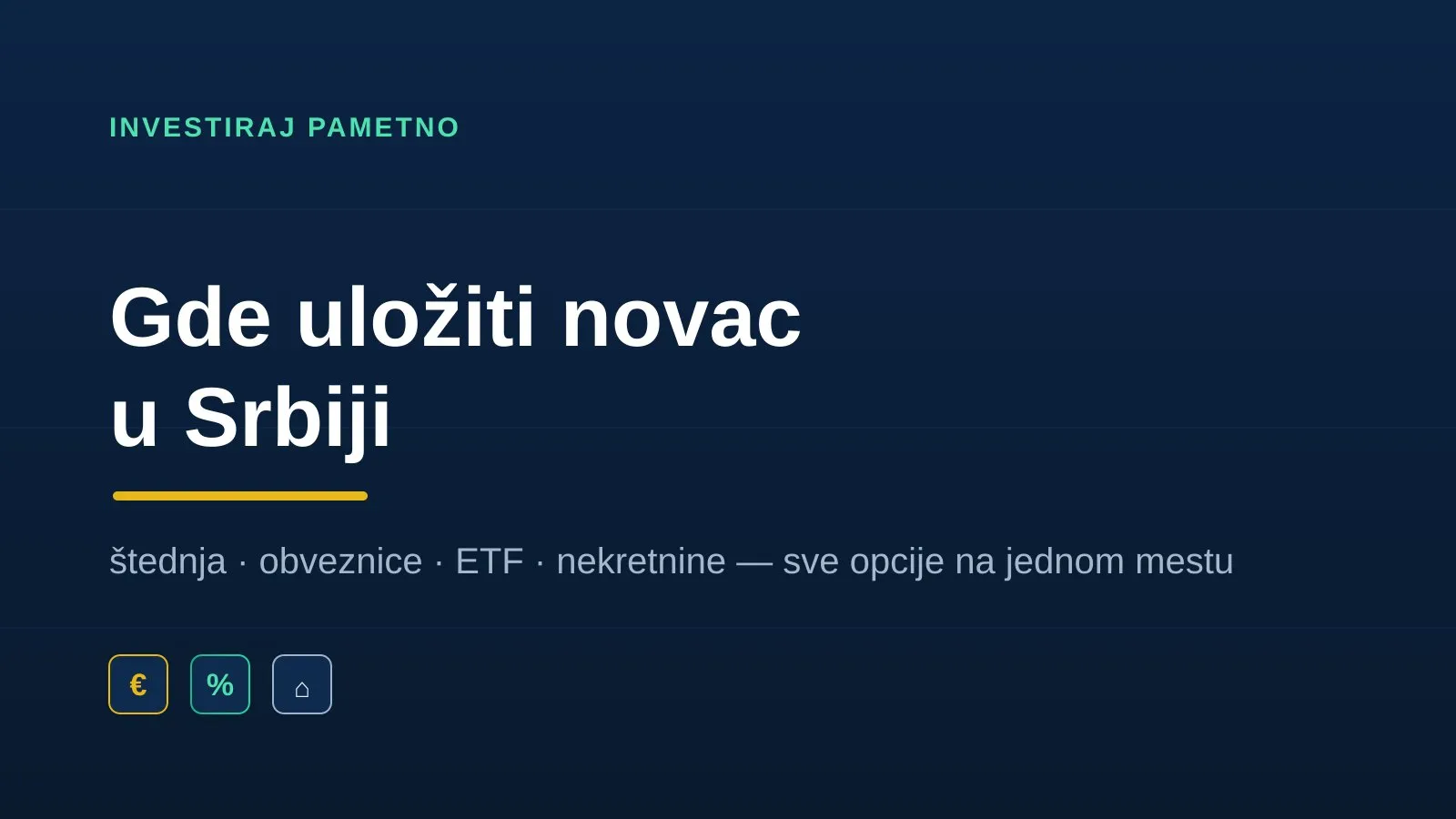 Gde uložiti novac u Srbiji — štednja, obveznice, ETF i nekretnine na jednom mestu