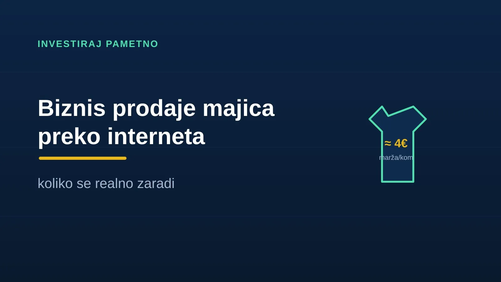 Biznis prodaje majica preko interneta — koliko se realno zaradi po majici