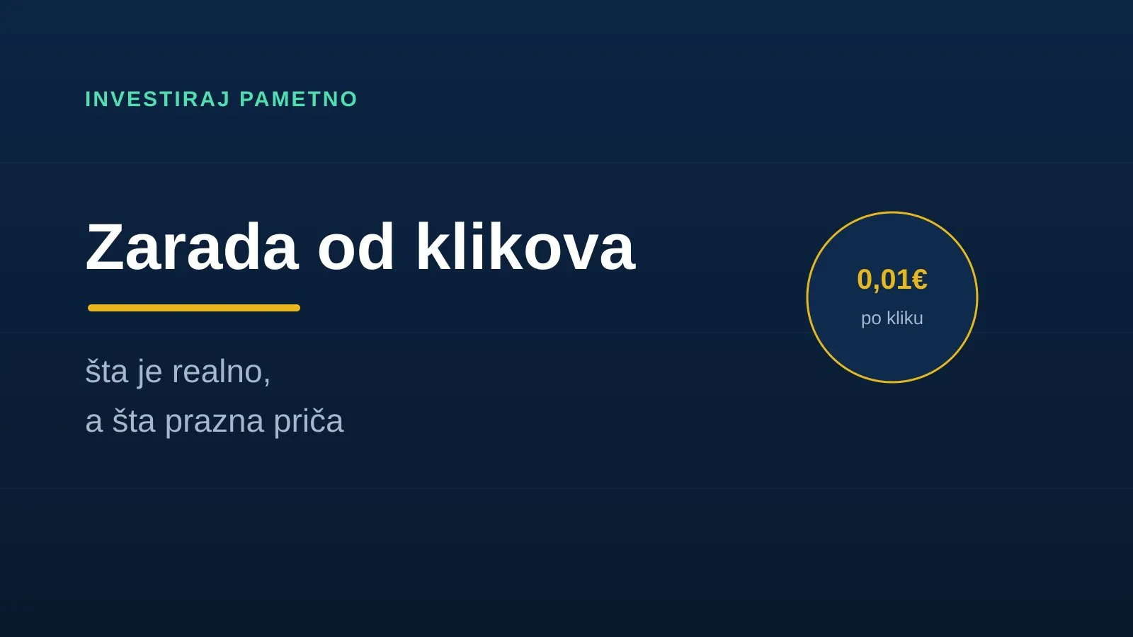 Kako funkcioniše zarada od klikova — šta je realno, a šta prazna priča